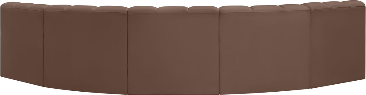 Arc - Faux Leather 5 Piece U-Shaped Modular Sofa