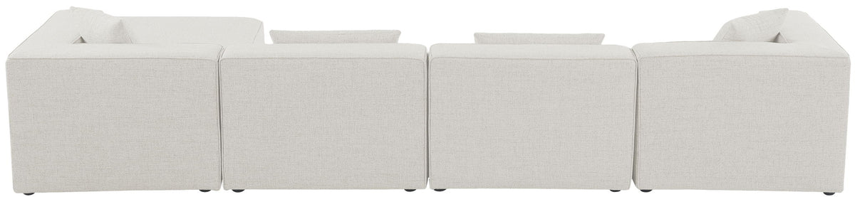 Cube - Linen 5 Piece Modular Sectional With Chaise