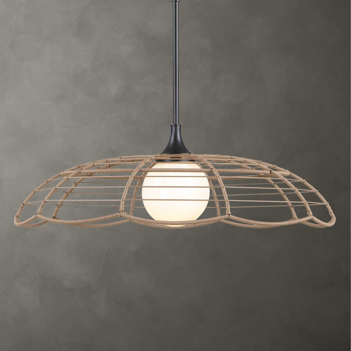 Lakeside - Indoor-Outdoor 1 Light Pendant - Black