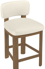Paloma - Faux Leather Upholstered Counter Stool (Set of 2) - Brown Frame