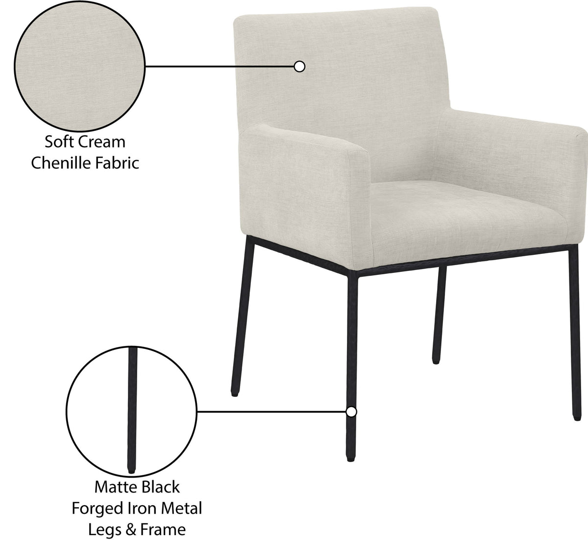 Reeves - Dining Chair With Black Legs (Set of 2)