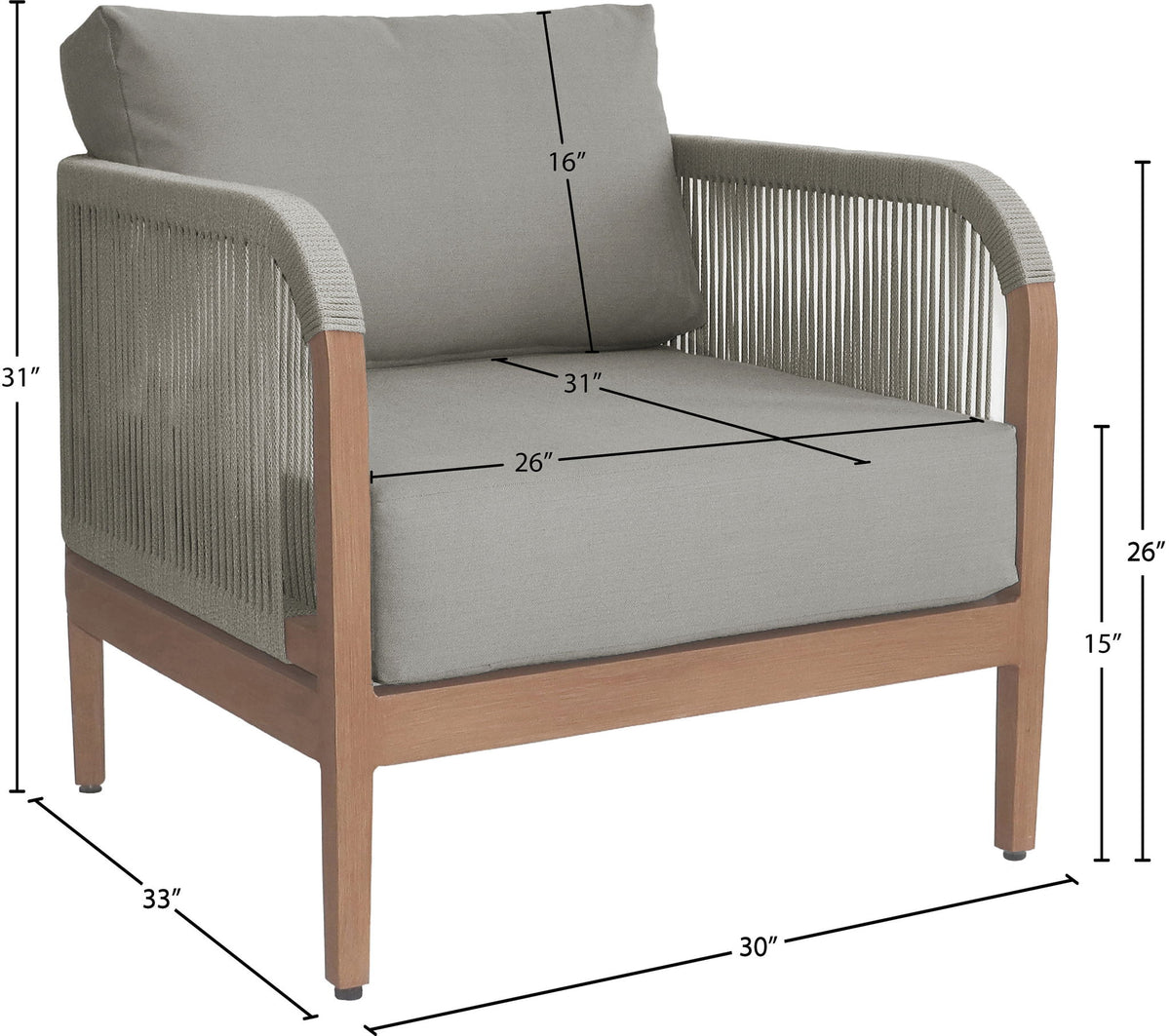 Maui - Water Resistant Outdoor Patio Chair