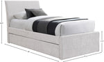 Myles - Chenille Twin Trundle Bed