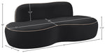 Swerve - Velvet 77" Upholstered Loveseat