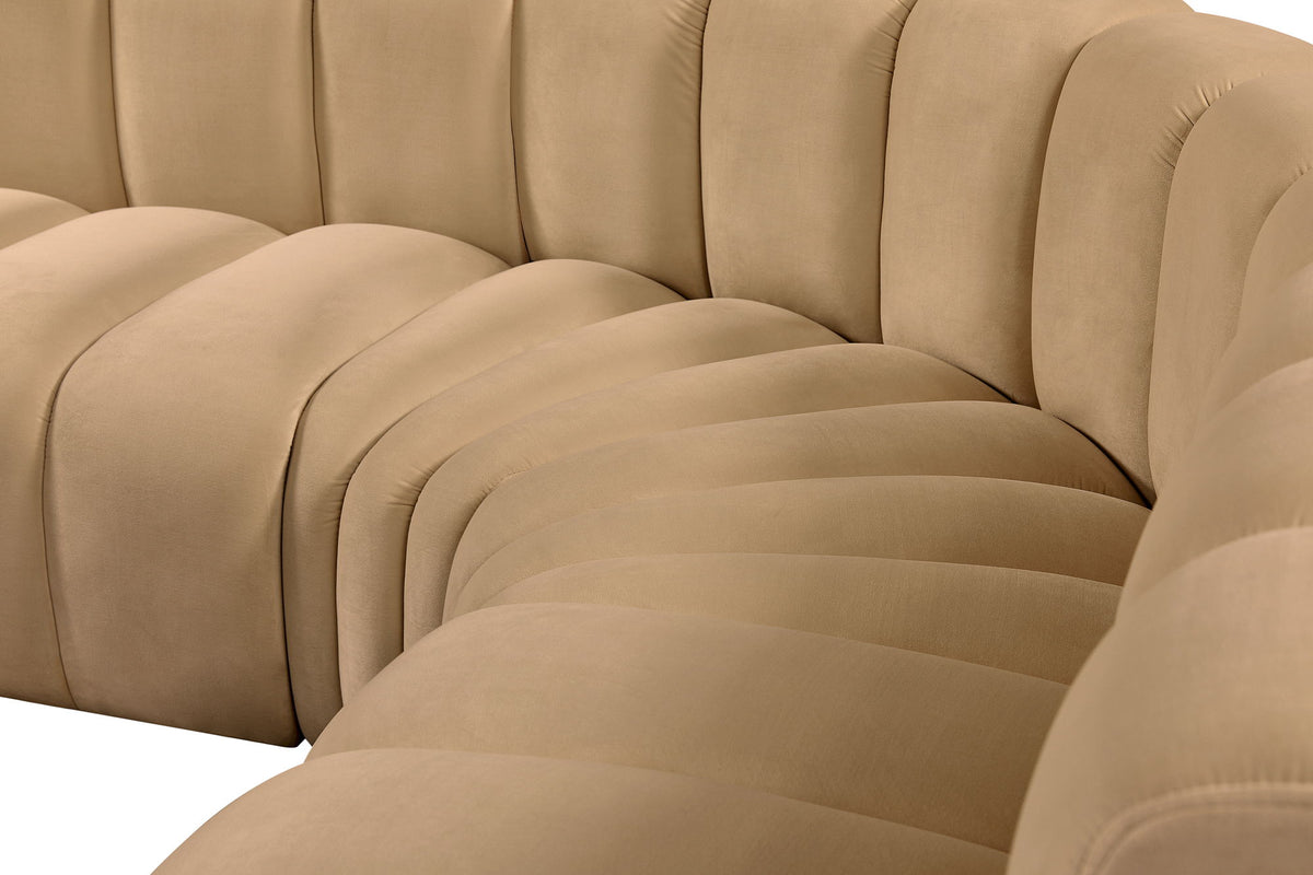 Arc - Velvet 7 Piece Corner Modular Sofa
