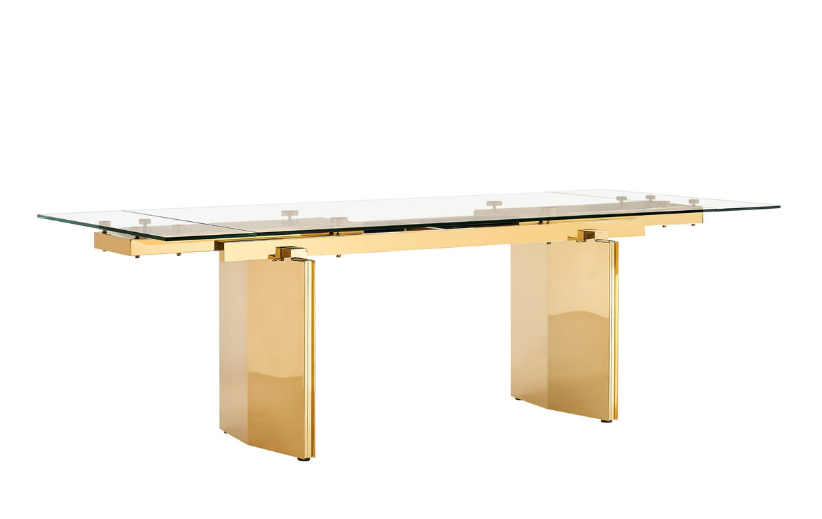 Nassim - Glam Glass Extendable Dining Table by VIG Furniture - View 3