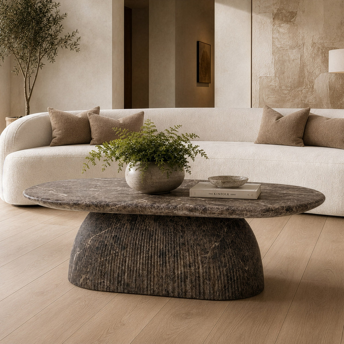 Ararat - Modern Faux Marble Concrete Coffee Table by VIG Furniture - View 8