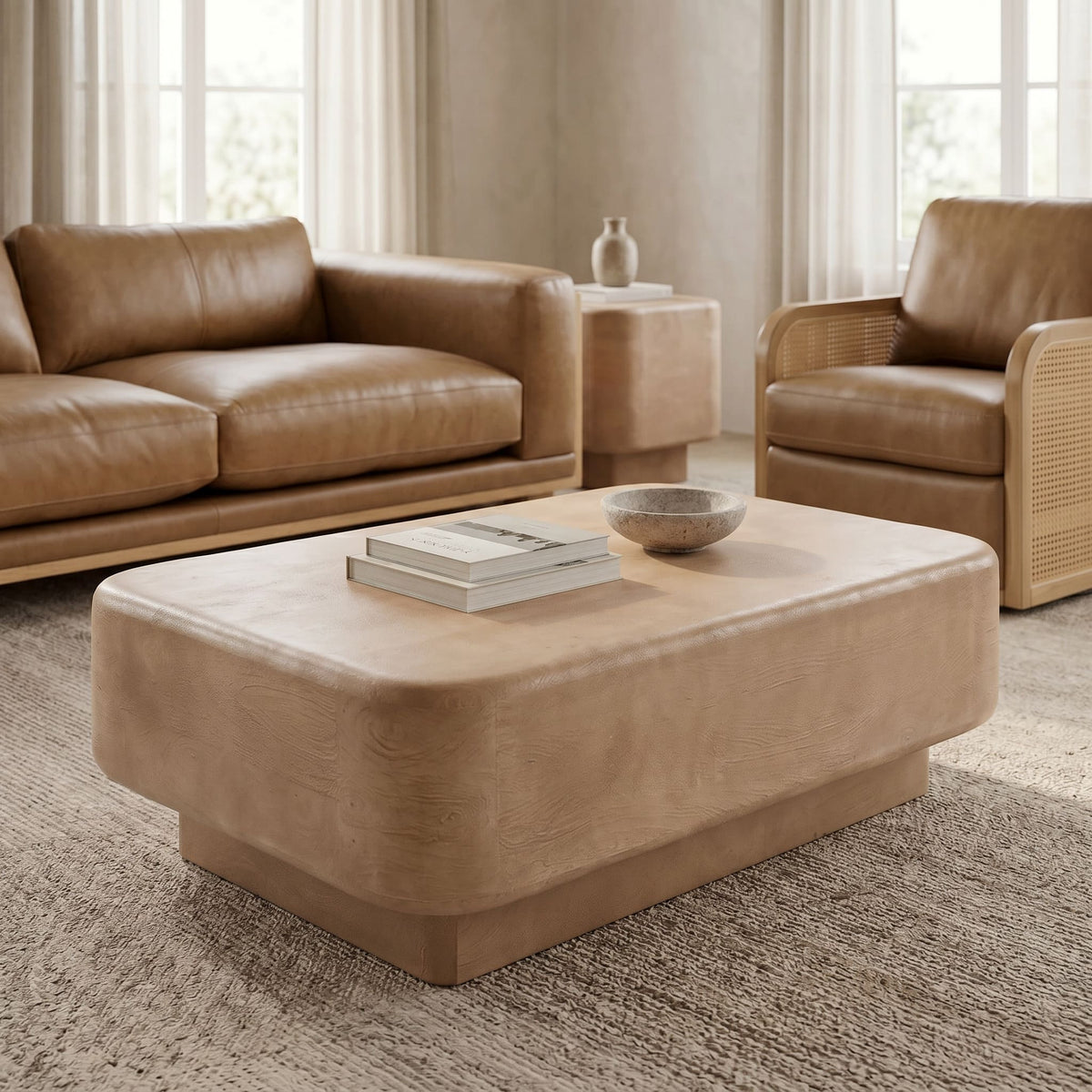 Bruno - Modern Mango Wood Rectangular Coffee Table by VIG Furniture - View 5