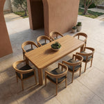 Evora - Outdoor Eucalyptus Rectangular Dining Table by VIG Furniture - View 10