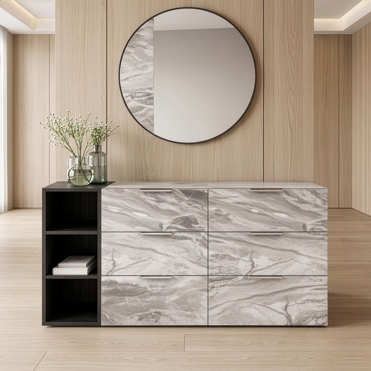 Maranello - Queen Modern Grey 4-Piece Bedroom Set