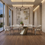 Vela - Modern Ceramic + Brass Dining Table by VIG Furniture - View 9