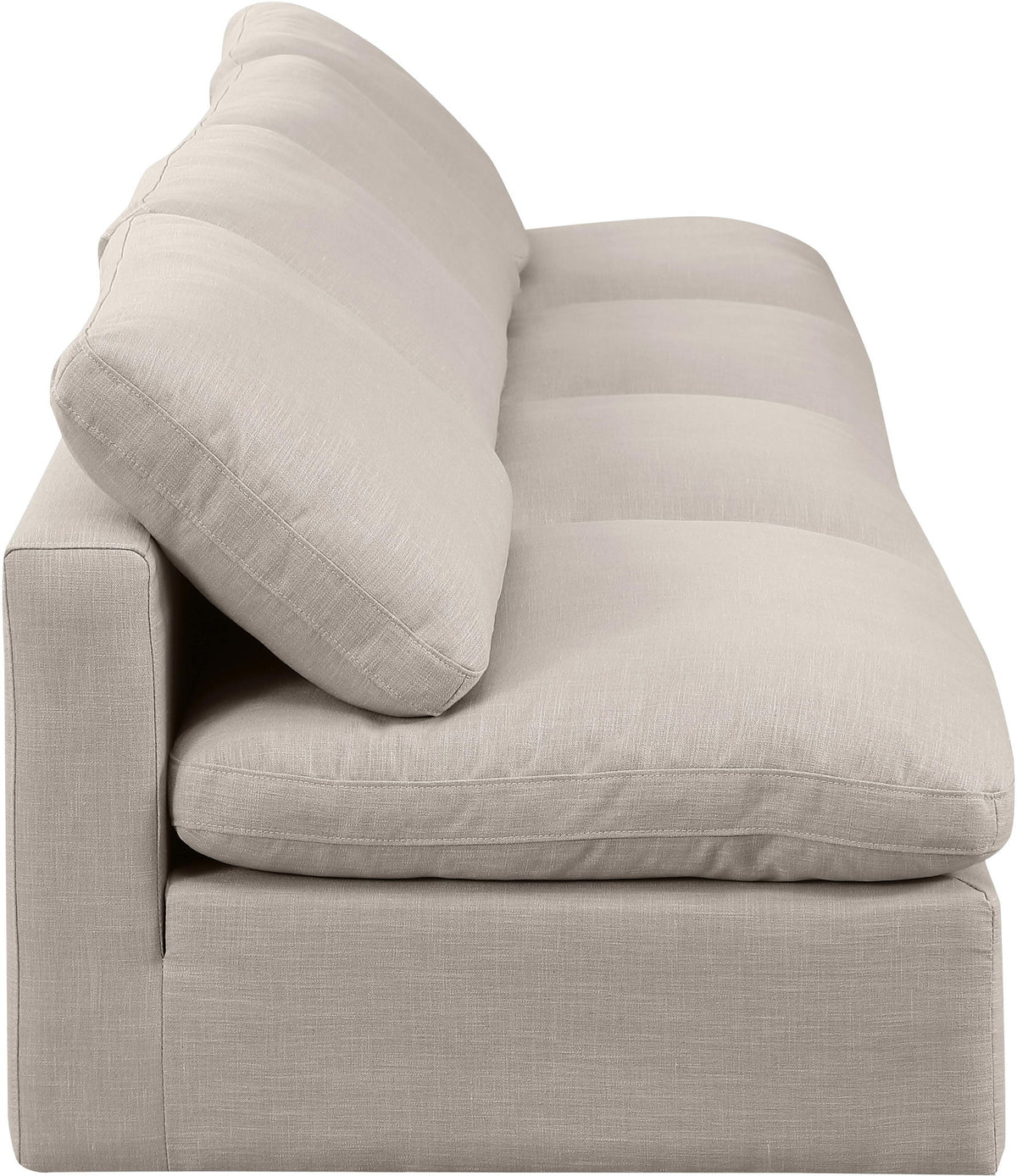Indulge - Linen 4 Seat Modular Armless Sofa
