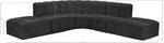 Arc - Faux Leather 6 Piece Corner Modular Sofa