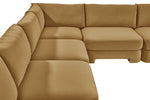 Hammond - Velvet Performance Fabric Upholstered 7 Piece Armless Sectional