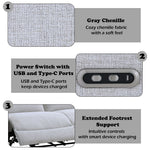 Eastre - Power Motion Sofa With USB Port - Beige Chenille