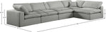 Comfy - 5 Piece Linen Modular Sectional