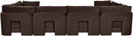 Hammond - Velvet Performance Fabric Upholstered 6 Piece U-Shaped Sectional
