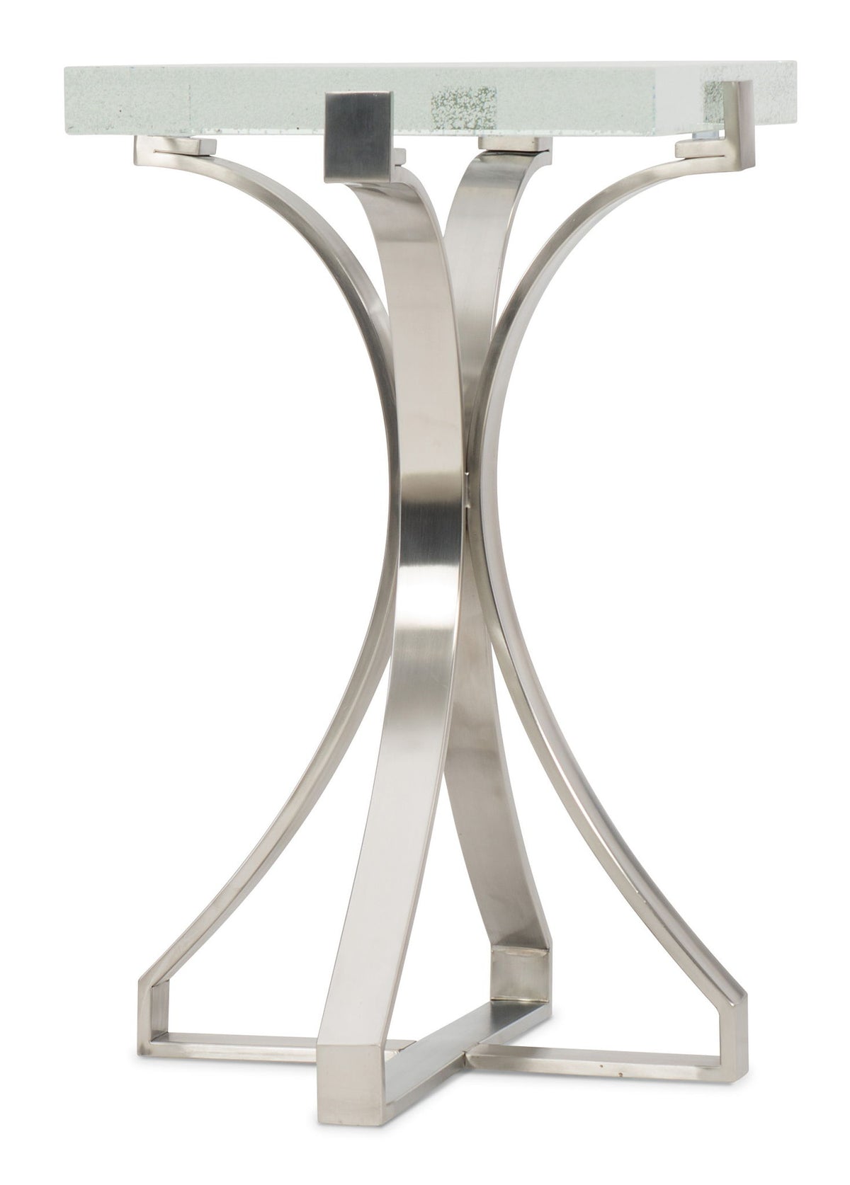 Home Accent - Bubble Glass Accent Table - Silver