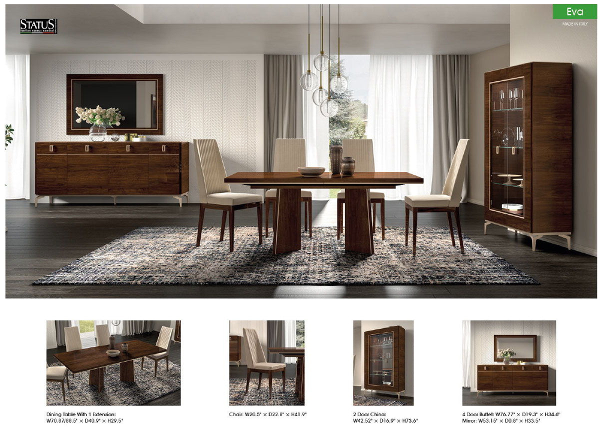 Eva - Dining Table - Dark Brown