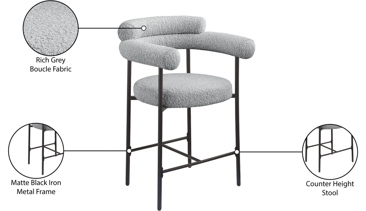 Blake - Counter Stool With Black Base (Set of 2)