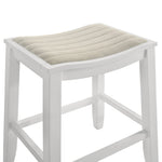 Iyani - Coastal Modern Wood Bar Height Kitchen Bar Stool