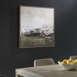 The Other Side - Framed Abstract Art - Black / Brown / Gray / Green / Orange / White / Yellow