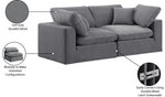 Comfy - Velvet Modular Sofa 2 Seats