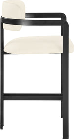 Aurum - Vegan Leather Upholstered Counter Stool With Graphite Black Base
