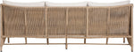 Coastline - Olefin Water Resistant Fabric And Wicker Outdoor Patio Sofa - Beige