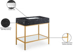 Marmo - Engineered Marble Bathroom Vanity With Gold Base
