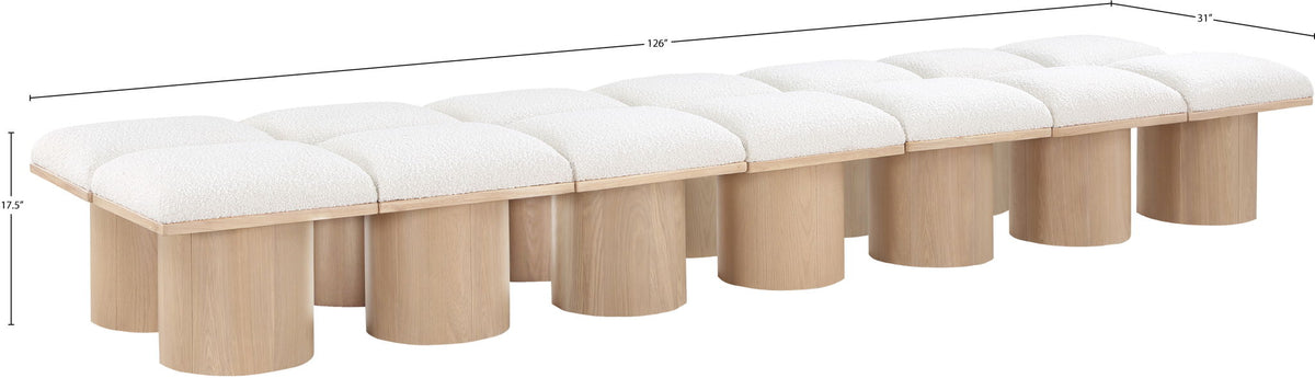 Pavilion - 14 Piece Modular Bench With Natural Base