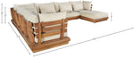 Mirella - 7 Piece Water Resistant Fabric Upholstered Outdoor Patio Modular Sectional
