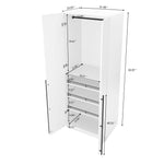 Manhattan Lee - Wardrobe Closet With Hanging Rod And Shoe Shelves