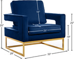 Noah - Accent Chair with Gold Legs