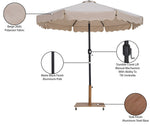 Amalfi - Aluminum Patio Umbrella - Light Brown Base / Black Pole