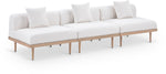Laguna - 3 Piece Resilient Water Resistant Fabric 106.5" Outdoor Patio Armless Modular Sofa