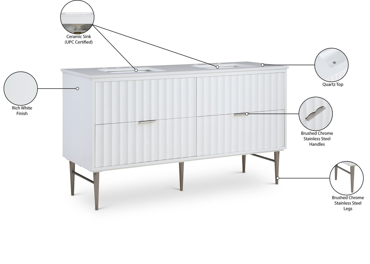 Modernist - Bathroom Vanity With Chrome Legs