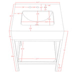 Marmo - Engineered Marble Bathroom Vanity With Chrome Base