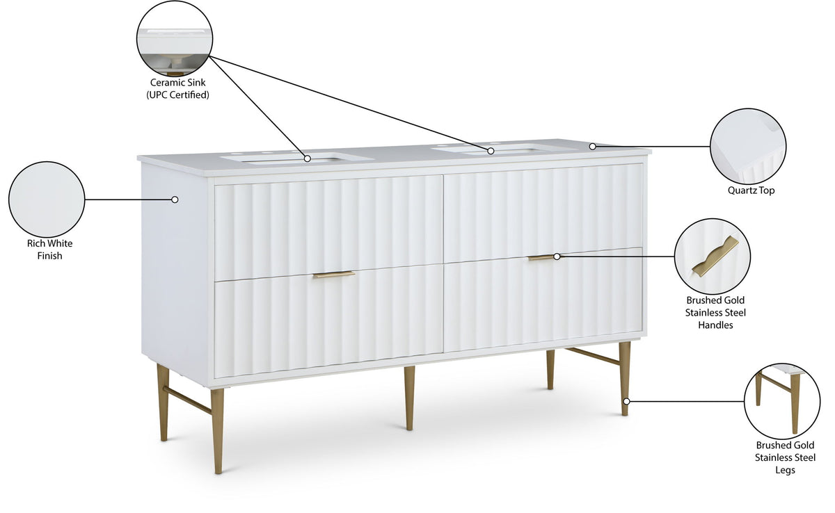 Modernist - Bathroom Vanity With Gold Legs