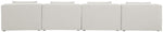Cube - Linen Modular 4 Seat Armless Sofa