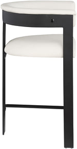 Romeo - Faux Leather Counter Stool With Black Base (Set of 2)