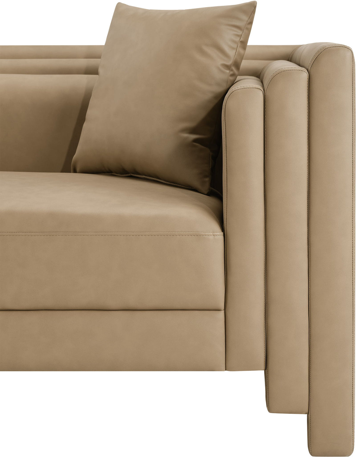 Everett - Vegan Leather Upholstered Chair - Tan