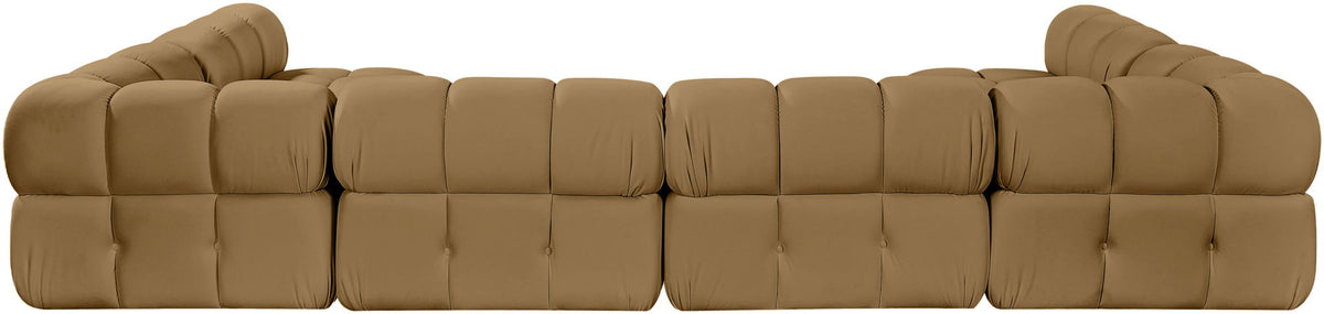 Orin - U-Shaped Velvet 6 Piece Modular Sectional
