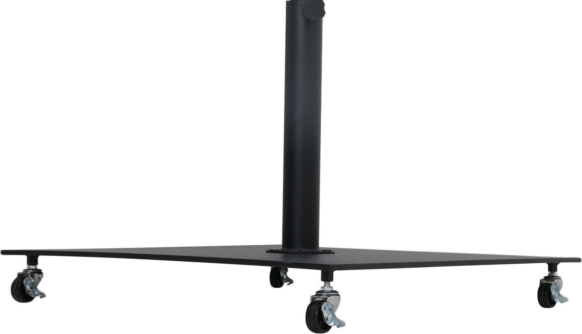 Fiji - Aluminum Patio Umbrella With Square Black And Teak Base