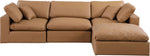 Comfy - 4 Piece Faux Leather Modular Sectional With Chaise