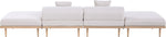 Laguna - 4 Piece 142" Outdoor Patio Armless Modular Sofa With 2 Backless Seats
