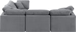 Indulge - Velvet 4 Piece Modular Corner Sectional