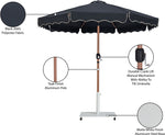 Amalfi - Aluminum Patio Umbrella - White Base / Light Brown Pole