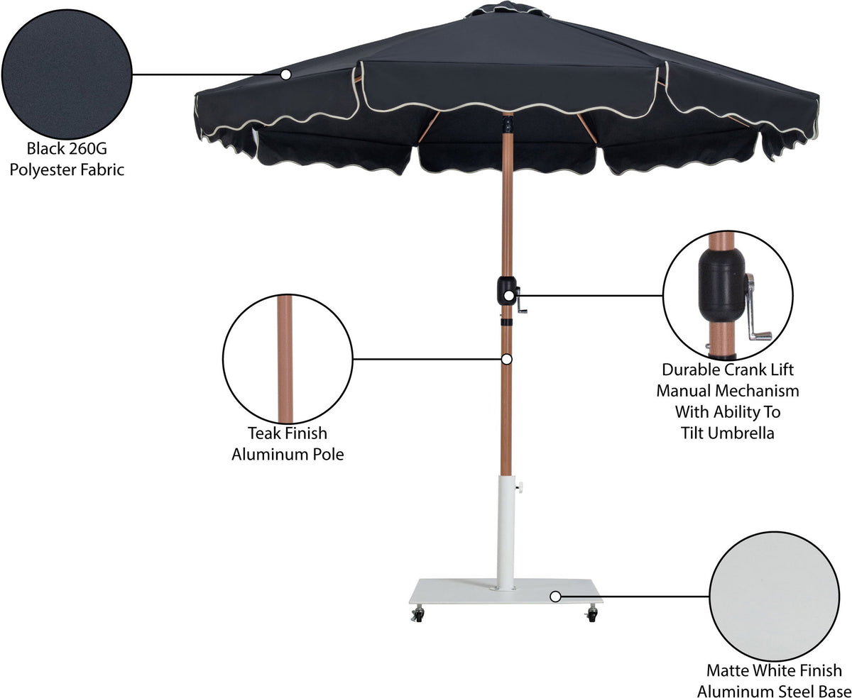 Amalfi - Aluminum Patio Umbrella - White Base / Light Brown Pole