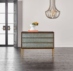 Melange - Estrella 3-Drawer Chest - Dark Brown / Gray
